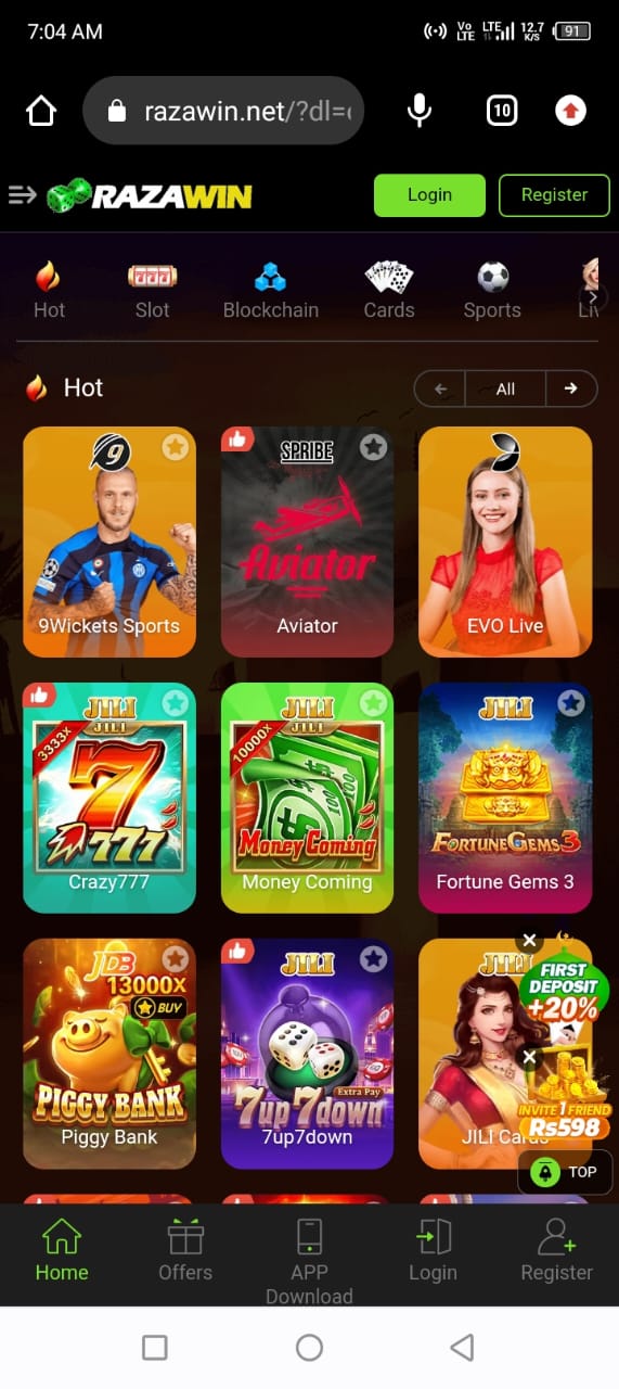 Raza WIN Game Download APK Games